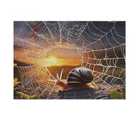 Puzzles pour Adultes Et Adolescents Snail and Spider Web 03 Puzzles pour Adultes, Jouets À Monter Soi-même, Modèles À Assembler, Cadeaux d'anniversaire Et Cadeaux Uniques 1000pcs(38x26cm)