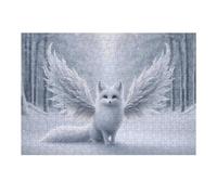 Puzzles pour Adultes Et Adolescents Snow Angel Fox in Winter Forest Puzzles pour Adultes, Jouets À Monter Soi-même, Modèles À Assembler, Cadeaux d'anniversaire Et Cadeaux Uniques 1000pcs(38x26cm)