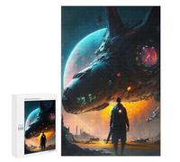 Puzzles pour Adultes Et Adolescents Space Odyssey Alone in The Stars Puzzle, Jouet, Décoration Murale, Art Mural, Cadeaux d'anniversaire Et Cadeaux Uniques 1000 PCS