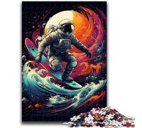 Puzzles pour Adultes et Adolescents Surf Astronautes Jeux éducatifs Décoration d'intérieur Collection d'artistes, Beaux-Arts 50x75cm