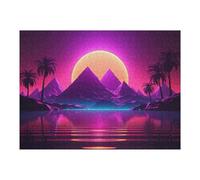 Puzzles pour Adultes Et Adolescents Synthwave Retro Utopia Puzzles pour Adultes, Jouets À Monter Soi-même, Modèles À Assembler, Cadeaux d'anniversaire Et Cadeaux Uniques 1000pcs(52x38cm)