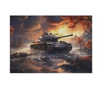 Puzzles pour Adultes Et Adolescents Tank Tiger Panzer Puzzles Anti-Stress, À La Fois Amusants, Humoristiques Et Stimulants 1000pcs(38x26cm)
