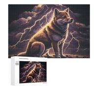 Puzzles pour Adultes Et Adolescents Thundering Wolf Majesty -8 Puzzle, Jouet, Décoration Murale, Art Mural, Cadeaux d'anniversaire Et Cadeaux Uniques 1000 PCS