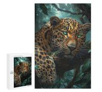 Puzzles pour Adultes Et Adolescents Tropical Jungle Leopard Puzzle, Jouet, Décoration Murale, Art Mural, Cadeaux d'anniversaire Et Cadeaux Uniques 1000 PCS