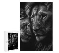 Puzzles pour Adultes Et Adolescents Two Cuddling Lions Puzzle, Jouet, Décoration Murale, Art Mural, Cadeaux d'anniversaire Et Cadeaux Uniques 1000 PCS