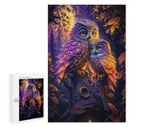 Puzzles pour Adultes Et Adolescents Two Owls Cuddle in Tree Puzzles pour Adolescents, Jeu Familial, Vacances À La Maison, Passe-Temps, Interaction Parent-Enfant 1000 PCS