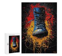 Puzzles pour Adultes Et Adolescents Urban Impact Contemporary Expressionist Boot Artwork Puzzles pour Adultes, Jeu Familial Difficile, Défi Idéal comme Cadeau 300 PCS