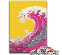 Puzzles pour Adultes et Adolescents Vagues japonaises pour Jeu éducatif Défi Jouet Collection Artistes, Beaux-Arts 26x38cm