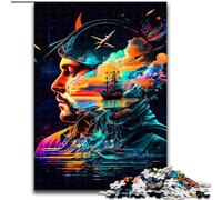 Puzzles pour Adultes et Adolescents, Visages fantastiques, Jouets de Divertissement Familial, idéal comme Cadeau pour Toute la Famille à partir de 14 Ans (Taille 26x38cm)