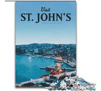 Puzzles pour Adultes et Adolescents Visitez St Johns Jeu Stimulant et Jeu Familial avec des pièces entièrement emboîtables de Formes aléatoires (26x38cm) 1000 pièces