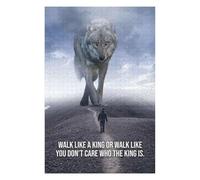 Puzzles pour Adultes Et Adolescents Walk Like A King Wolf Puzzles pour Adultes, Jouets À Monter Soi-même, Modèles À Assembler, Cadeaux d'anniversaire Et Cadeaux Uniques 1000pcs(75x50cm)