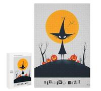 Puzzles pour Adultes Et Adolescents Witching Hour - Cute Halloween Witch Art Puzzles pour Adolescents, Jeu Familial, Vacances À La Maison, Passe-Temps, Interaction Parent-Enfant 1000 PCS
