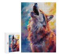 Puzzles pour Adultes Et Adolescents Wolf Night Puzzle, Jouet, Décoration Murale, Art Mural, Cadeaux d'anniversaire Et Cadeaux Uniques 300 PCS