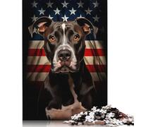 Puzzles pour Adultes et American Pit Bull Terrier 1000 pièces Puzzle en Bois pour Adultes et pour Les 18 Ans et Plus Jeu de réflexion (75x50cm)