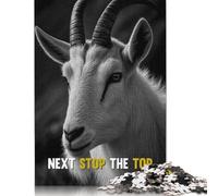 Puzzles pour Adultes et Citations inspirantes sur Les chèvres - Puzzle en Bois de 1000 pièces (75 x 50 cm) - Jeu de réflexion pour Adultes (18 Ans et Plus)