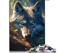 Puzzles pour Adultes et Enfants 1000 pièces Jeu de Puzzle Loups de la forêt Puzzle en Bois Puzzles pour Les Enfants de 12 Ans Jeu Stimulant Taille : 50 x 75 cm