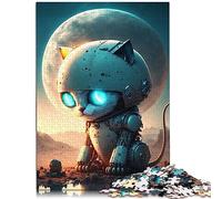 Puzzles pour Adultes et Enfants, Chat mécanique Spatial, Les Puzzles en Carton sont idéaux comme Cadeaux pour Toute la Famille et 26x38cm