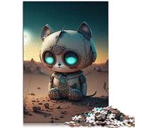 Puzzles pour Adultes et Enfants, Chat mécanique Spatial, Puzzles en Bois pour Le Plaisir en Famille et Les soirées de Jeu 19,7 x 29,5 Pouces