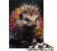Puzzles pour Adultes et Enfants, Peinture de hérisson, Puzzles pour Enfants, Puzzles en Bois pour Adultes et Enfants de 10 Ans et Plus, Excellent Cadeau pour Adultes (50 x 75 cm)