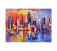 Puzzles pour Adultes Evening in The Metropolis Puzzle pour Adultes, Jouet, Décoration Murale, Cadeau d'anniversaire Amusant Et Humoristique, Cadeaux, 1000pcs(52x38cm)