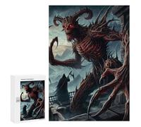 Puzzles pour Adultes Evil Demon in Dark Castle Puzzles pour Adultes : Anti-Stress, Difficile Et Stimulant, pour des Soirées Jeux en Famille 300 PCS