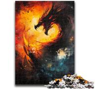 Puzzles pour Adultes Fantasy Dragon, Jeux éducatifs, décoration de la Maison, idéal pour la décoration de Bureau (50x75cm)