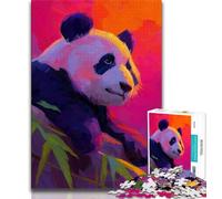 Puzzles pour Adultes Fantasy Panda 1000 pièces, Difficiles à compléter mais Amusants et Humoristiques avec Affiche et fiche de Questions-réponses Assorties 50x75cm