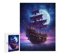 Puzzles pour Adultes Fantasy Pirate Ship Puzzle pour Adultes - Jouets Anti-Stress - Une Œuvre d'art - Difficile Et Stimulant 500 PCS