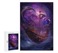 Puzzles pour Adultes Fantasy Pirate Ship Space Puzzles pour Adolescents, Jouets Anti-Stress, Décoration Murale, Cadeaux Uniques pour Anniversaire Et Noël 300 PCS