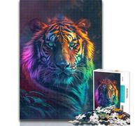 Puzzles pour Adultes Fantasy Tiger, 1 000 pièces, activité Amusante pour la Maison, Jouets pour Les Jours de Pluie, Cadeaux d'anniversaire 50x75cm