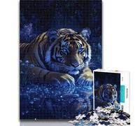 Puzzles pour Adultes Fantasy Tiger, 1 000 pièces, avec pièces de Formes aléatoires entièrement emboîtables, pour Les Enfants de 14 Ans et Plus, 26x38cm