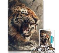 Puzzles pour Adultes Fantasy Tiger, 1 000 pièces, Difficiles, Jeux éducatifs, Anti-Stress, Collection d'artistes, Beaux-Arts, 26x38cm