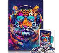 Puzzles pour Adultes Fantasy Tiger, 1 000 pièces, pour Adultes et Adolescents Relax Games est Un pour Toute la Famille (26x38cm)