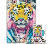 Puzzles pour Adultes Fantasy Tiger, 1 000 pièces, pour Adultes et Adolescents Relax Games est Un pour Toute la Famille (50x75cm)