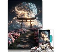 Puzzles pour Adultes Fantasy Torii Gate Teenager Jigsaw, Anti-Stress Staycation Kill Time Interaction Parent-Enfant (Taille 38x26cm)