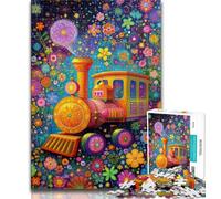 Puzzles pour Adultes Fantasy Train 1000 pièces, Difficiles à réaliser, mais Amusants et Humoristiques, Cadeau d'anniversaire, Cadeaux, décoration Murale (38x26cm)