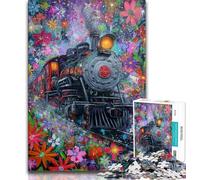 Puzzles pour Adultes Fantasy Train 1000 pièces, Staycation Kill Time, Chaque pièce est Unique - Jeu Familial Stimulant et Amusant 38x26cm