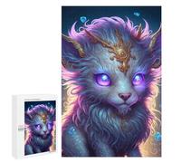 Puzzles pour Adultes Fantasy Unicorn Cat Art Print Puzzle pour Adolescents Améliore La Mémoire Difficile Et Stimulant Idéal comme Cadeau 1000 PCS