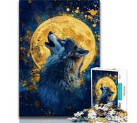 Puzzles pour Adultes Fantasy Wolf 1000 pièces pour Adultes et Adolescents Difficiles et complets avec des pièces de Formes aléatoires entièrement imbriquées (50x75cm)