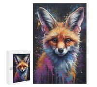 Puzzles pour Adultes Fennec Fox Painting Puzzle pour Adultes - Décoration Murale - Idéal comme Cadeau 1000 PCS