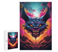 Puzzles pour Adultes Fiery Demon Head Artwork Puzzles pour Adolescents : Améliorent La Mémoire. Chaque Pièce Est Unique - Jouets Et Jeux Éducatifs 1000 PCS