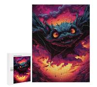 Puzzles pour Adultes Fiery Demon Wings Artwork Puzzles pour Adolescents : Améliorent La Mémoire. Chaque Pièce Est Unique - Jouets Et Jeux Éducatifs 500 PCS