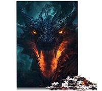 Puzzles pour Adultes Fiery Dragon Breath Puzzles en Bois Puzzles pour adultes1000 pièces décoration familiale29.5 x 19.7"/75 * 50cm.