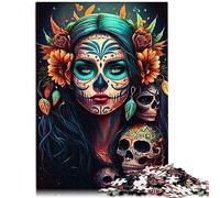 Puzzles pour Adultes Fiesta de Los Muertos Puzzles en Bois Puzzle 1000 pièces Puzzles pour Adultes et Enfants à partir de 12 Ans Cadeau Amusant 75 x 50 cm.