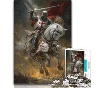 Puzzles pour Adultes Fighting Knight 1000 pièces, Jeux éducatifs et Difficiles pour Toute la Famille, avec Affiche et fiche de Questions (38x26cm)