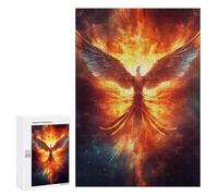 Puzzles pour Adultes Fire Flames Phoenix Bird Puzzles pour Adolescents, Jouets Anti-Stress, Décoration Murale, Cadeaux Uniques pour Anniversaire Et Noël 300 PCS