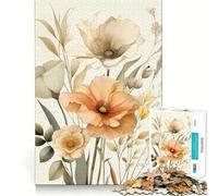Puzzles pour Adultes Fleurs à l'aquarelle 1000 pièces Développe la mémoire,ludique,Haute précision,découpe Facile,idéal pour Toute la Famille (50x75cm)
