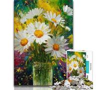Puzzles pour Adultes Fleurs dans Un Vase Peinture 1000 pièces Puzzles pour Adolescents et Adultes Améliorer l'amour Entre Les Couples pour Les 14 Ans et Plus 38x26cm