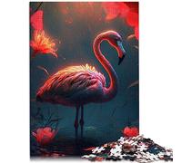 Puzzles pour Adultes Floral Fantasy Flamingo Puzzles en Carton pour 14 Ans et Plus 26x38cm Puzzles pour Adultes