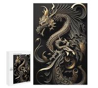 Puzzles pour Adultes Flying Dragon Art Deco Puzzles pour Adultes - Jeu Manuel - Décoration Murale - Cadeaux d'anniversaire Et Cadeaux Uniques 1000 PCS
